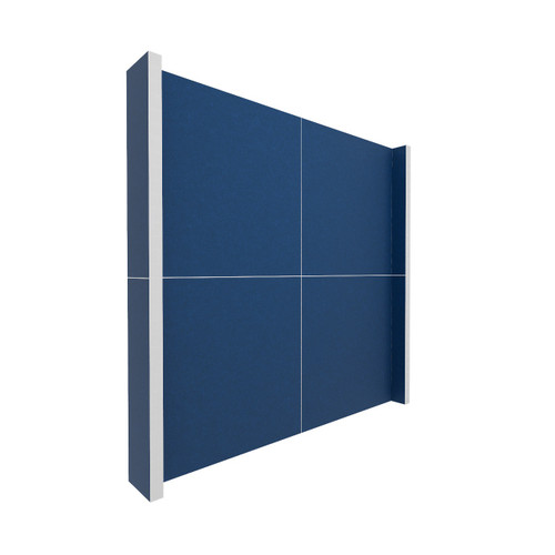 EverPanel 8' x 8' Wall Kit - Dark Blue SoundSorb With White Trim