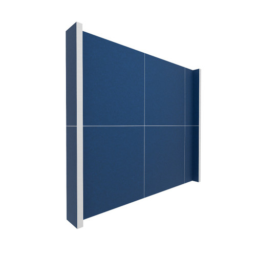 EverPanel 9' x 8' Wall Kit - Dark Blue SoundSorb With White Trim