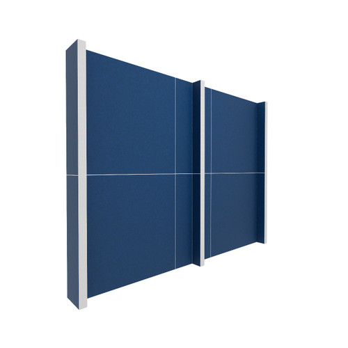 EverPanel 10' x 8' Wall Kit - Dark Blue SoundSorb With White Trim