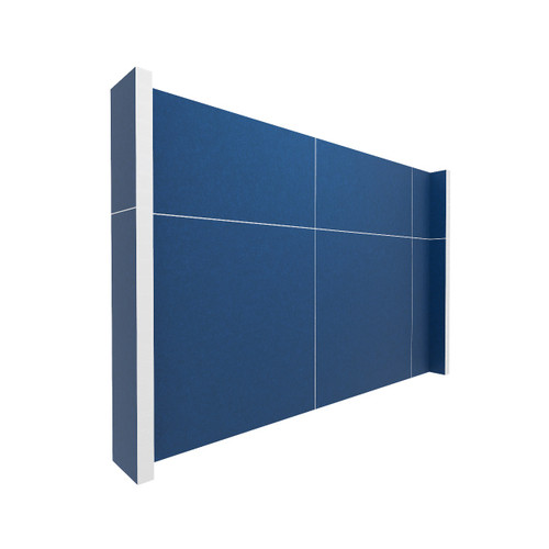 EverPanel 9' x 6' Wall Kit - Dark Blue SoundSorb With White Trim
