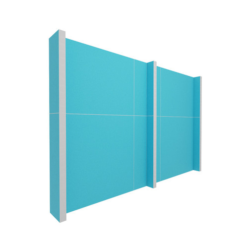 EverPanel 10' x 7' Wall Kit - Light Blue SoundSorb With White Trim