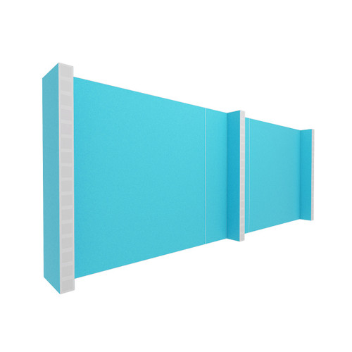 EverPanelÂ® 10' x 4' Wall Kit - Light Blue SoundSorbª With White Trim