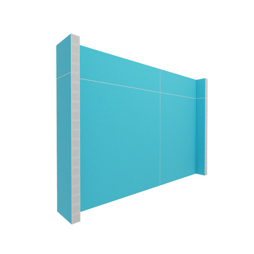 EverPanel 7' x 5' Wall Kit - Light Blue SoundSorb With White Trim