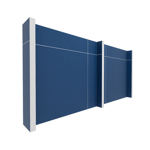 EverPanelÂ® 10' x 5' Wall Kit - Light Blue SoundSorbª With White Trim