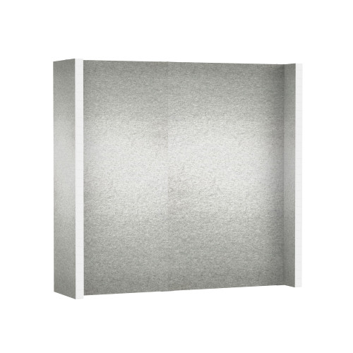 EverPanel 7' x 7' Wall Kit - Marble Gray SoundSorb With White Trim