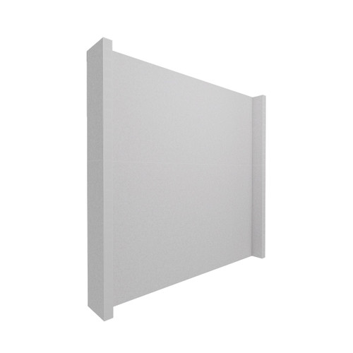 EverPanelÂ® 7' x 7' Wall Kit - Marble Gray SoundSorbª With White Trim