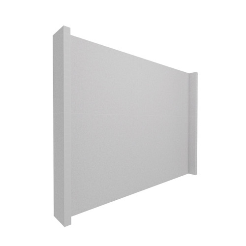 EverPanel 9' x 7' Wall Kit - Marble Gray SoundSorb With White Trim