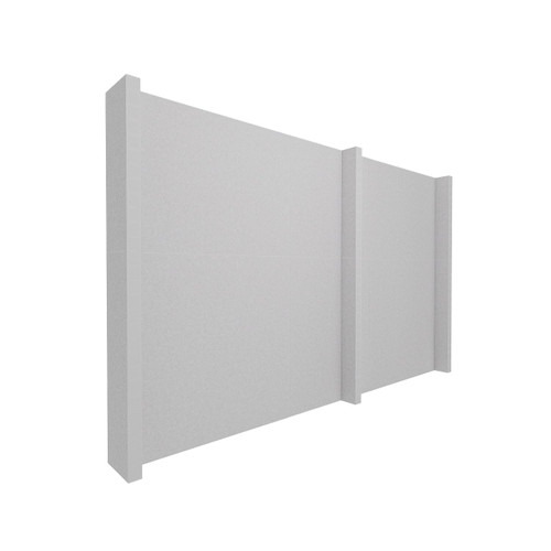 EverPanel 11' x 7' Wall Kit - Marble Gray SoundSorb With White Trim