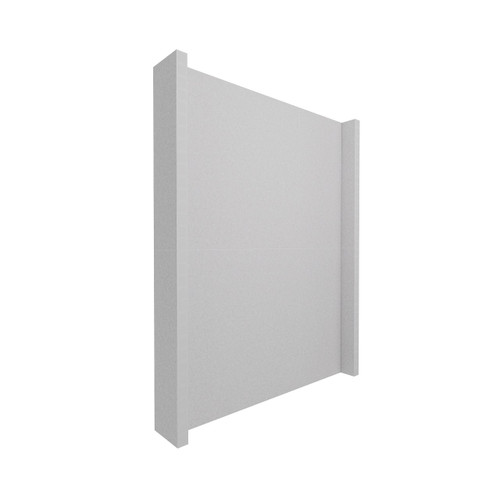 EverPanelÂ® 6' x 8' Wall Kit - Marble Gray SoundSorbª With White Trim