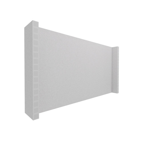 EverPanel 7' x 4' Wall Kit - Marble Gray SoundSorb With White Trim