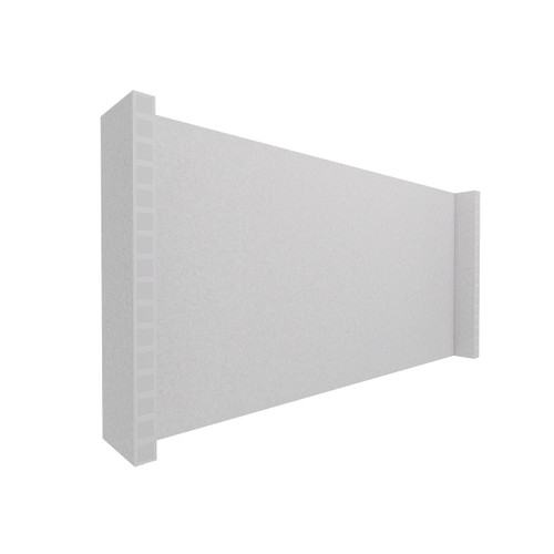 EverPanel 8' x 4' Wall Kit - Marble Gray SoundSorb With White Trim