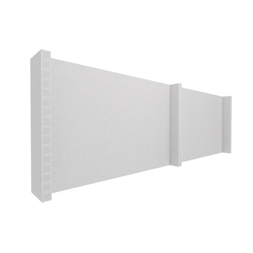 EverPanel 12' x 4' Wall Kit - Marble Gray SoundSorb With White Trim