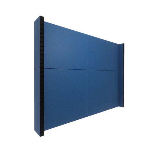 EverPanelÂ® 9' x 7' Wall Kit - Dark Blue SoundSorbª With Black Trim