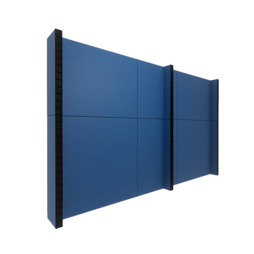 EverPanel 11' x 7' Wall Kit - Dark Blue SoundSorb With Black Trim