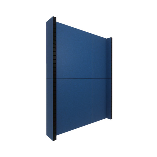 EverPanelÂ® 6' x 8' Wall Kit - Dark Blue SoundSorbª With Black Trim