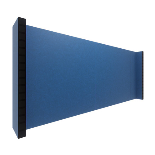 EverPanelÂ® 9' x 4' Wall Kit - Dark Blue SoundSorbª With Black Trim