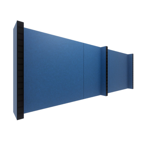 EverPanel 11' x 4' Wall Kit - Dark Blue SoundSorb With Black Trim