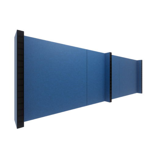 EverPanel 12' x 4' Wall Kit - Dark Blue SoundSorb With Black Trim