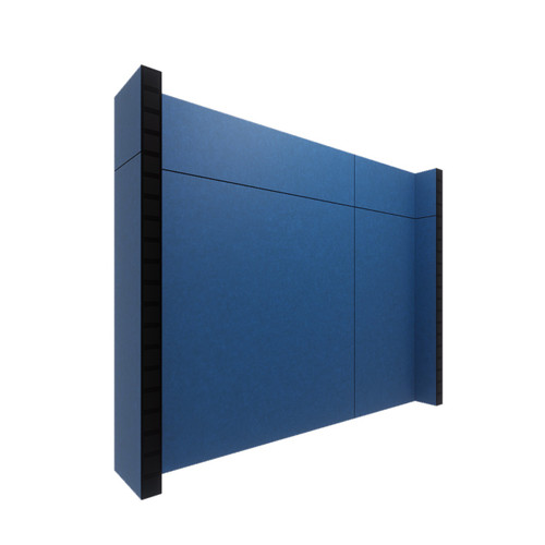 EverPanel 6' x 5' Wall Kit - Dark Blue SoundSorb With Black Trim