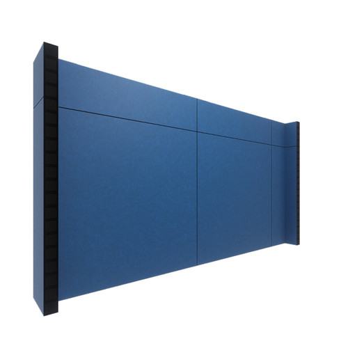 EverPanelÂ® 9' x 5' Wall Kit - Dark Blue SoundSorbª With Black Trim