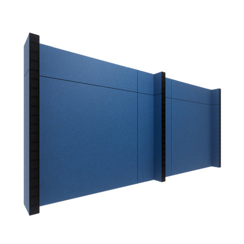 EverPanel 10' x 5' Wall Kit - Dark Blue SoundSorb With Black Trim