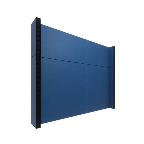 EverPanel 7' x 6' Wall Kit - Dark Blue SoundSorb With Black Trim