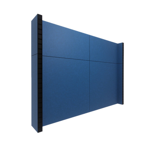 EverPanel 8' x 6' Wall Kit - Dark Blue SoundSorb With Black Trim