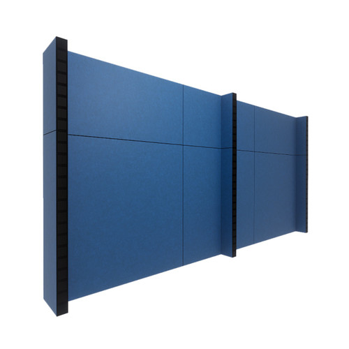 EverPanel 12' x 6' Wall Kit - Dark Blue SoundSorb With Black Trim