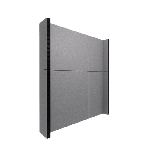 EverPanel 6' x 7' Wall Kit - Dark Gray SoundSorb With Black Trim