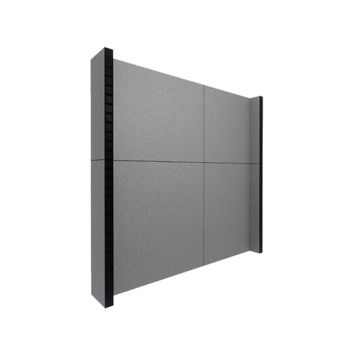 EverPanel 7' x 7' Wall Kit - Dark Gray SoundSorb With Black Trim
