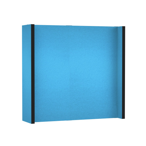 EverPanel 7' x 7' Wall Kit - Light Blue SoundSorb With Black Trim