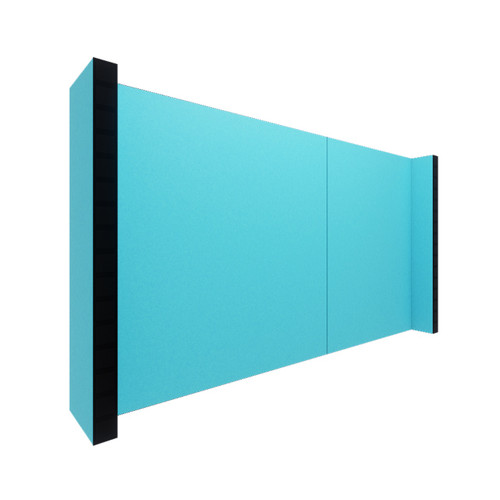 EverPanel 7' x 4' Wall Kit - Light Blue SoundSorb With Black Trim