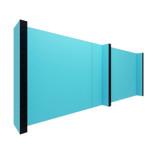 EverPanelÂ® 10' x 4' Wall Kit - Light Blue SoundSorbª With Black Trim