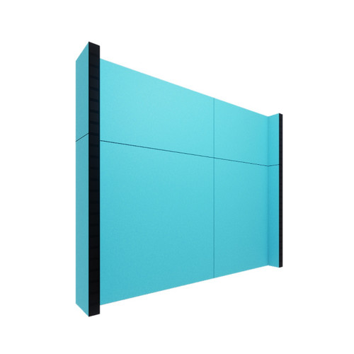 EverPanel 7' x 6' Wall Kit - Light Blue SoundSorb With Black Trim