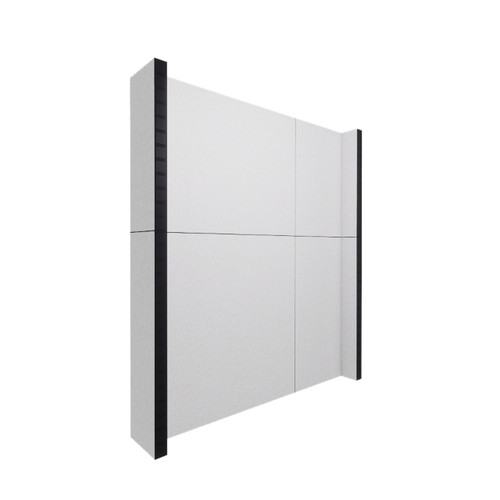 EverPanelÂ® 6' x 7' Wall Kit - Marble Gray SoundSorbª With Black Trim