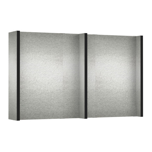 EverPanel 11' x 7' Wall Kit - Marble Gray SoundSorb With Black Trim