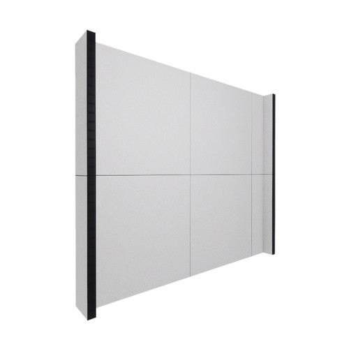 EverPanel 9' x 8' Wall Kit - Marble Gray SoundSorb With Black Trim