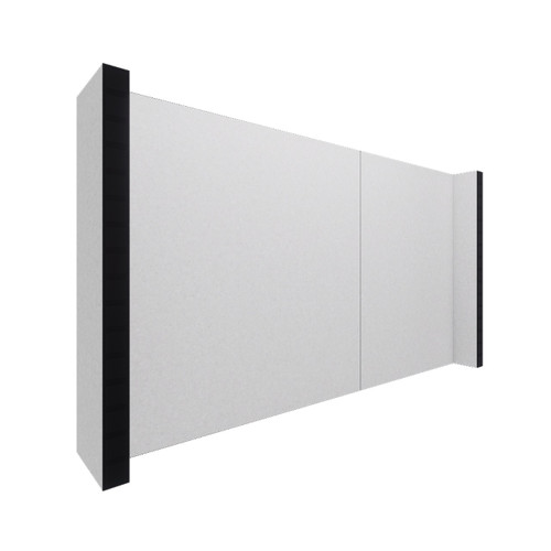 EverPanelÂ® 7' x 4' Wall Kit - Marble Gray SoundSorbª With Black Trim