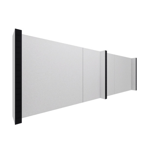 EverPanel 12' x 4' Wall Kit - Marble Gray SoundSorb With Black Trim