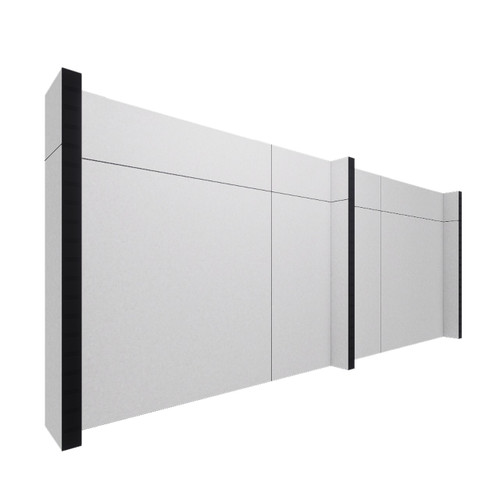 EverPanelÂ® 12' x 5' Wall Kit - Marble Gray SoundSorbª With Black Trim