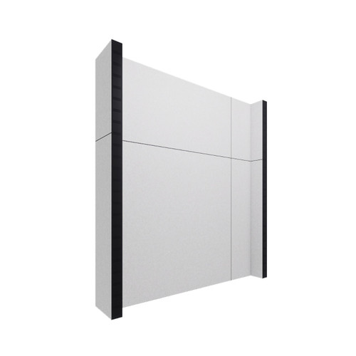 EverPanel 5' x 6' Wall Kit - Marble Gray SoundSorb With Black Trim