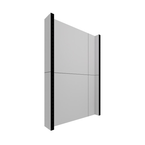 EverPanel 5' x 8' Wall Kit - White With Black Trim