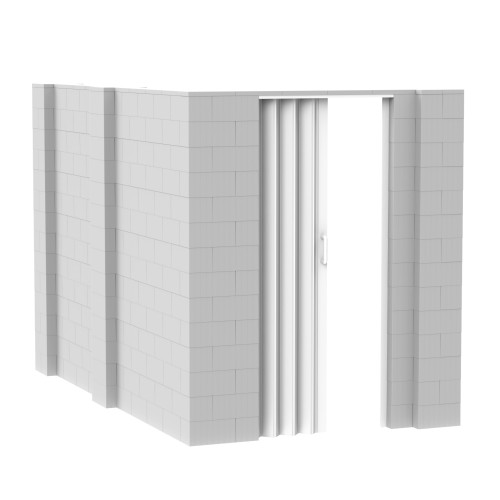 EverBlock 6' x 10' x 7' L-Shaped Wall Kit w/ Door - Translucent