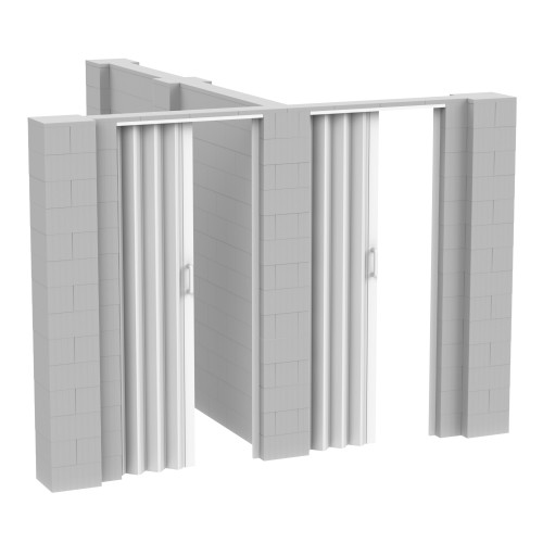 EverBlock 10' x 10' x 7' T-Shaped Wall Kit w/ 2 Doors - Translucent