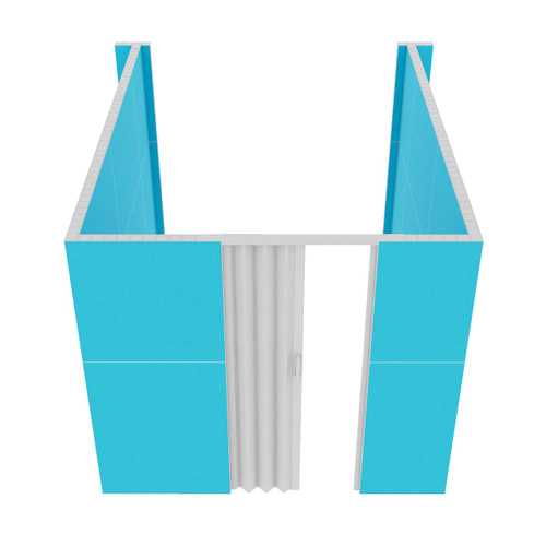 EverPanel® 8' x 10'6" x 7' U-Shaped Room Kit - Light Blue SoundSorbª With White Frame EverPanel® 8' x 10'6" x 7' U-Shaped Room Kit - Light Blue SoundSorbª With White Frame