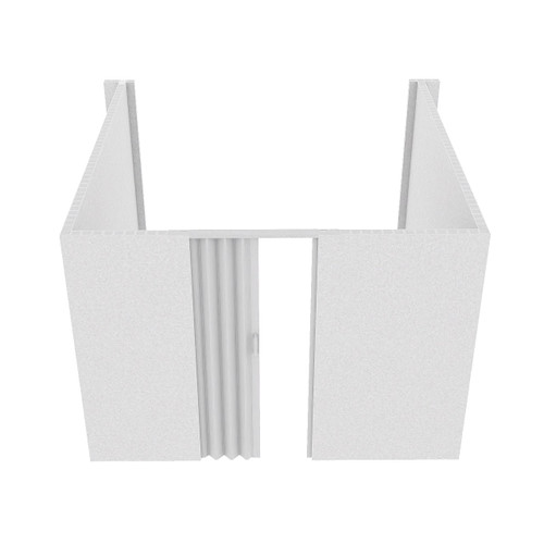 EverPanel® 10' x 10'6" x 7' U-Shaped Room Kit - Marble Gray SoundSorbª With White Frame EverPanel® 10' x 10'6" x 7' U-Shaped Room Kit - Marble Gray SoundSorbª With White Frame