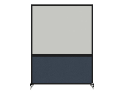 DivideWrite Portable Whiteboard Partition 5' x 6' Ocean Fabric - Black Trim