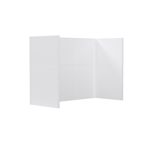 EverPanel® 10' x 4'3" x 8' Trade Show Booth Kit - White with White Frame