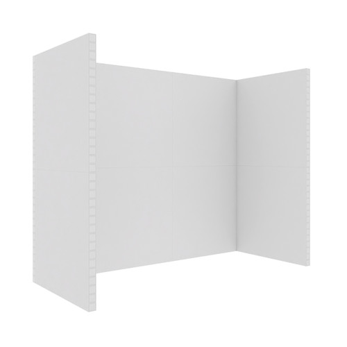 EverPanel® 10' x 4'3" x 8' Trade Show Booth Kit - White with White Frame