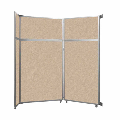 Operable Wallª Folding Room Divider 7'11" x 8'5-1/4" Beige Fabric - Black Trim